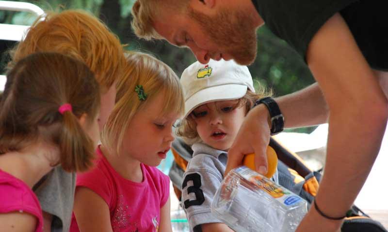 Kid fishing at the Vail Nature Center