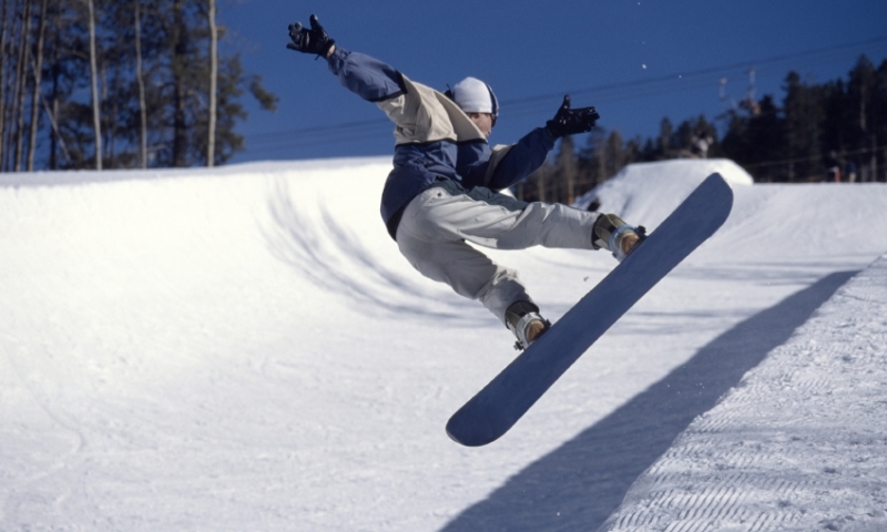Pulling a trick in the Beaver Creek Terrain Park